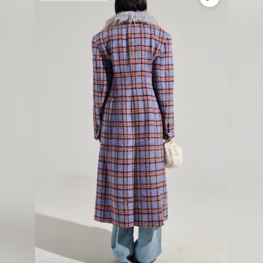 AKIRA FUR TRIM COAT - Picture 2 of 3